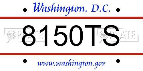 8150TS District Of Columbia License Plate