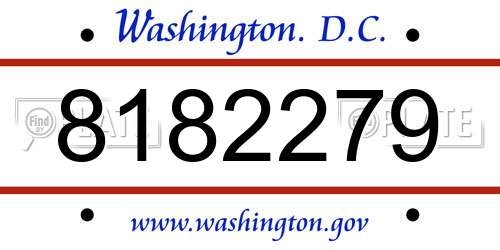 8182279 District Of Columbia License Plate