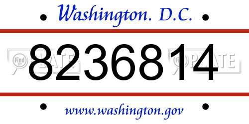 8236814 District Of Columbia License Plate