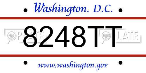 8248TT District Of Columbia License Plate