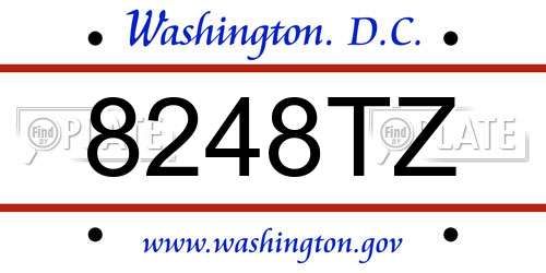 8248TZ District Of Columbia License Plate