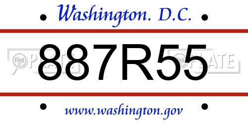 887R55 District Of Columbia License Plate