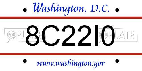 8C22I0 District Of Columbia License Plate