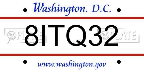 8ITQ32 District Of Columbia License Plate