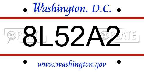 8L52A2 District Of Columbia License Plate