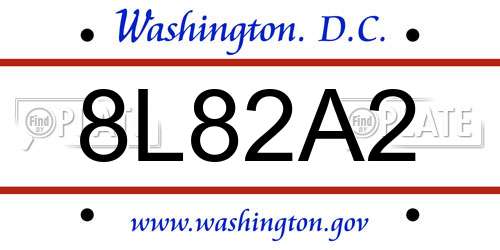 8L82A2 District Of Columbia License Plate