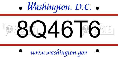 8Q46T6 District Of Columbia License Plate