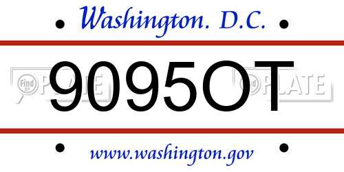 9095OT District Of Columbia License Plate