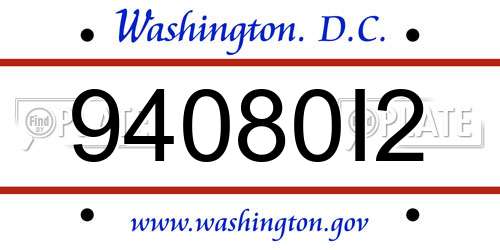 94080I2 District Of Columbia License Plate