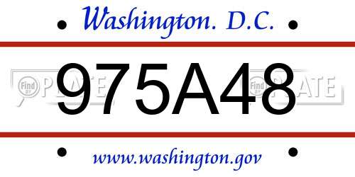 975A48 District Of Columbia License Plate