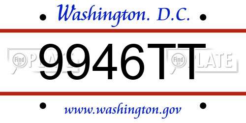 9946TT District Of Columbia License Plate
