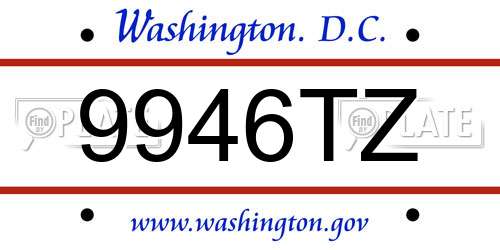 9946TZ District Of Columbia License Plate