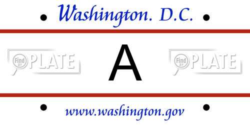 A District Of Columbia License Plate