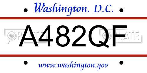 A482QF District Of Columbia License Plate