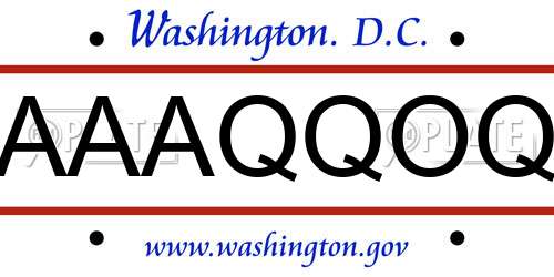 AAAQQOQ District Of Columbia License Plate