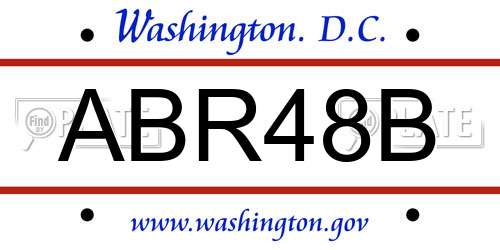 ABR48B District Of Columbia License Plate