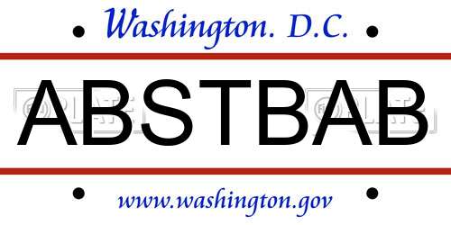 ABSTBAB District Of Columbia License Plate