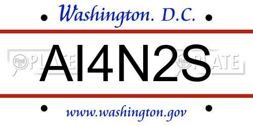 AI4N2S District Of Columbia License Plate