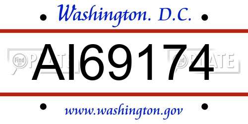 AI69174 District Of Columbia License Plate