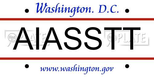 AIASSTT District Of Columbia License Plate