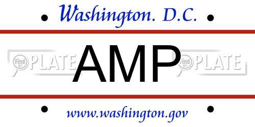 AMP District Of Columbia License Plate