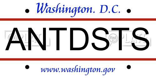 ANTDSTS District Of Columbia License Plate