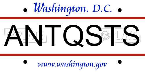 ANTQSTS District Of Columbia License Plate