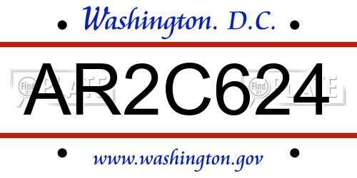 AR2C624 District Of Columbia License Plate