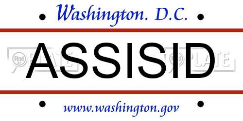 ASSISID District Of Columbia License Plate