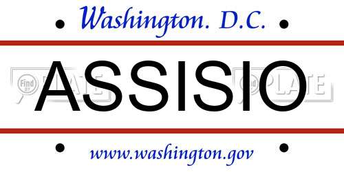ASSISIO District Of Columbia License Plate