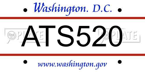 ATS520 District Of Columbia License Plate