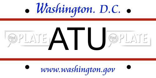 ATU District Of Columbia License Plate