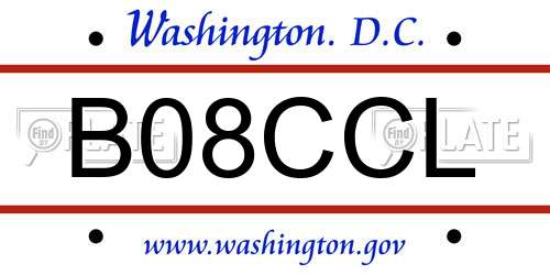 B08CCL District Of Columbia License Plate