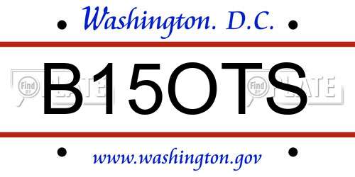 B15OTS District Of Columbia License Plate