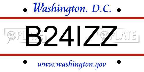 B24IZZ District Of Columbia License Plate