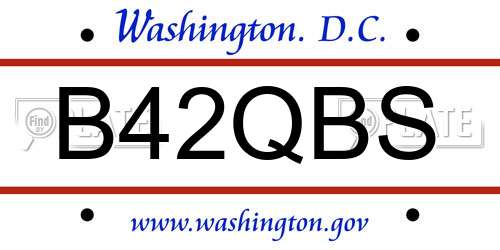 B42QBS District Of Columbia License Plate