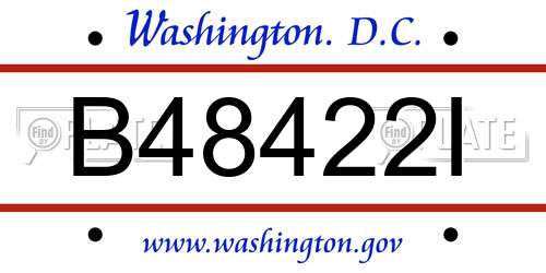 B48422I District Of Columbia License Plate