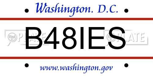 B48IES District Of Columbia License Plate