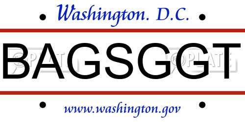 BAGSGGT District Of Columbia License Plate