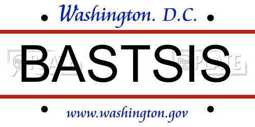 BASTSIS District Of Columbia License Plate