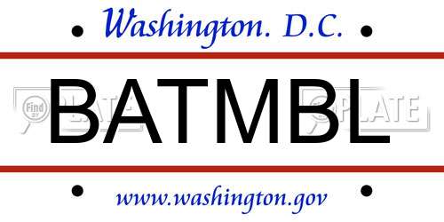 BATMBL District Of Columbia License Plate