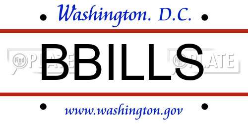 BBILLS District Of Columbia License Plate