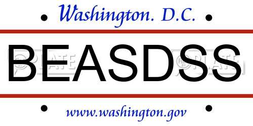 BEASDSS District Of Columbia License Plate