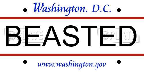 BEASTED District Of Columbia License Plate