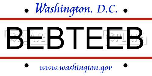 BEBTEEB District Of Columbia License Plate