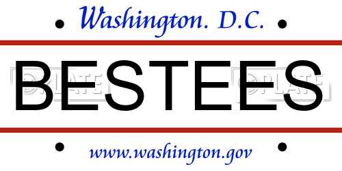 BESTEES District Of Columbia License Plate