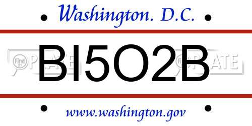 BI5O2B District Of Columbia License Plate