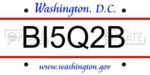 BI5Q2B District Of Columbia License Plate