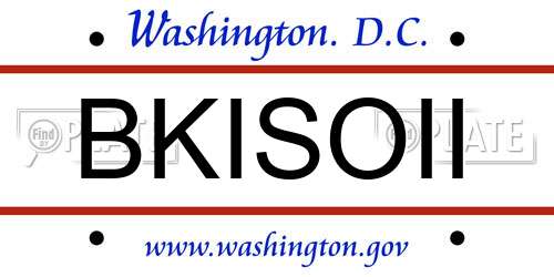 BKISOII District Of Columbia License Plate