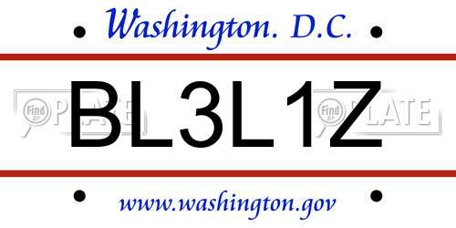 BL3L1Z District Of Columbia License Plate